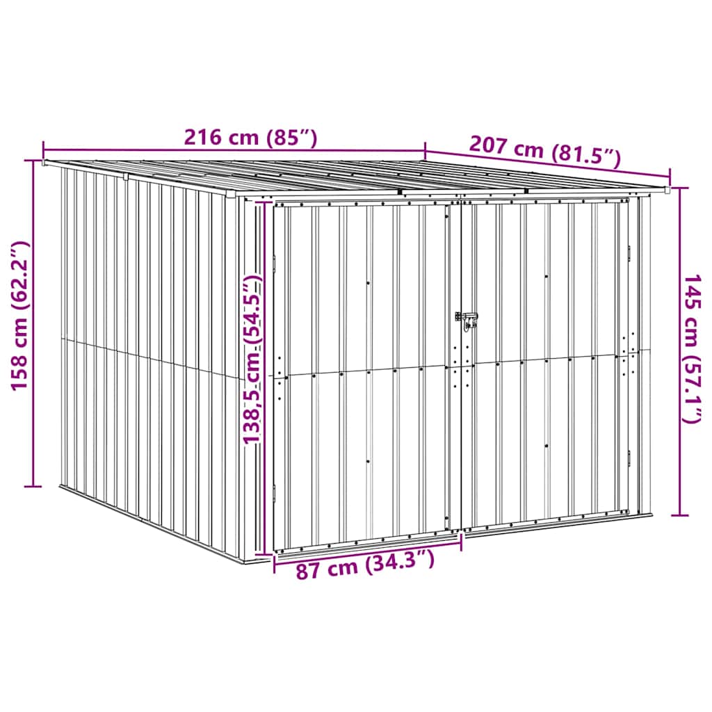 Fahrradspeicher 3 Pcs 215 X 206 X 157 Cm Metall