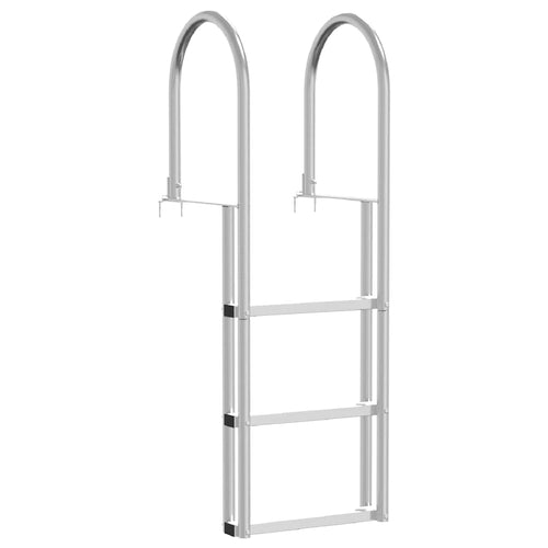 3-Step Dock Ladder Silber Aluminium