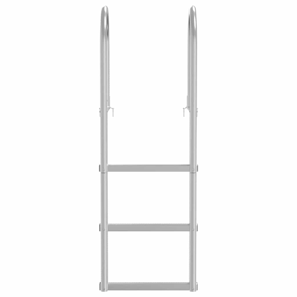 3-Step Dock Ladder Silber Aluminium