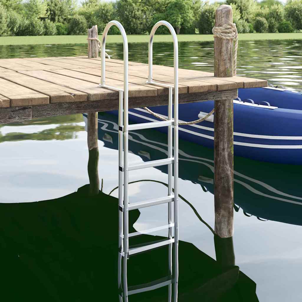 3-Step Dock Ladder Silber Aluminium