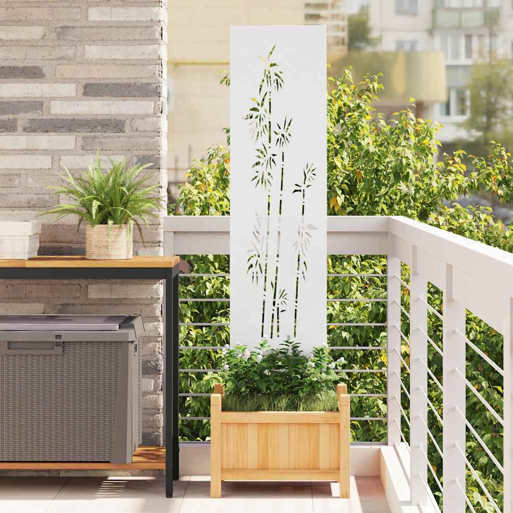 Garten Sichtschutz-Leinwand Weiß