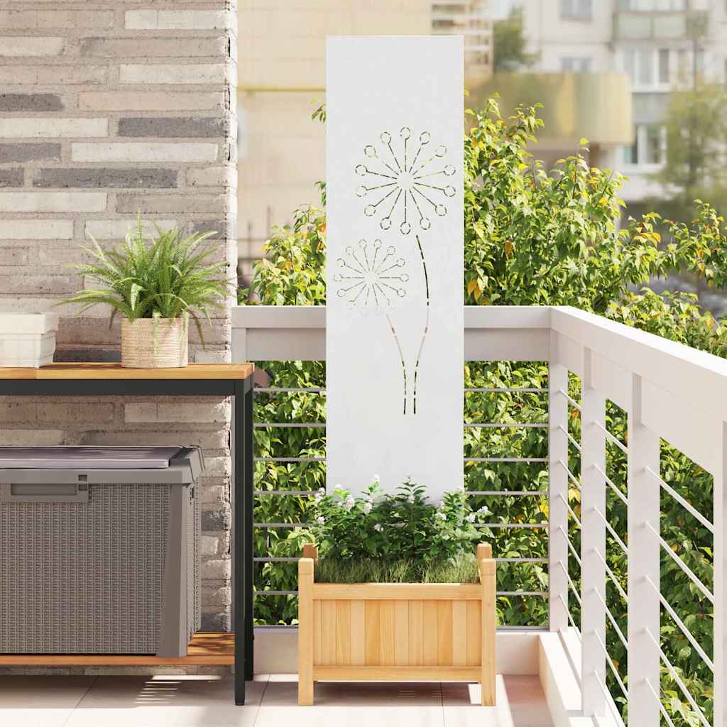 Garten Sichtschutz-Leinwand Weiß
