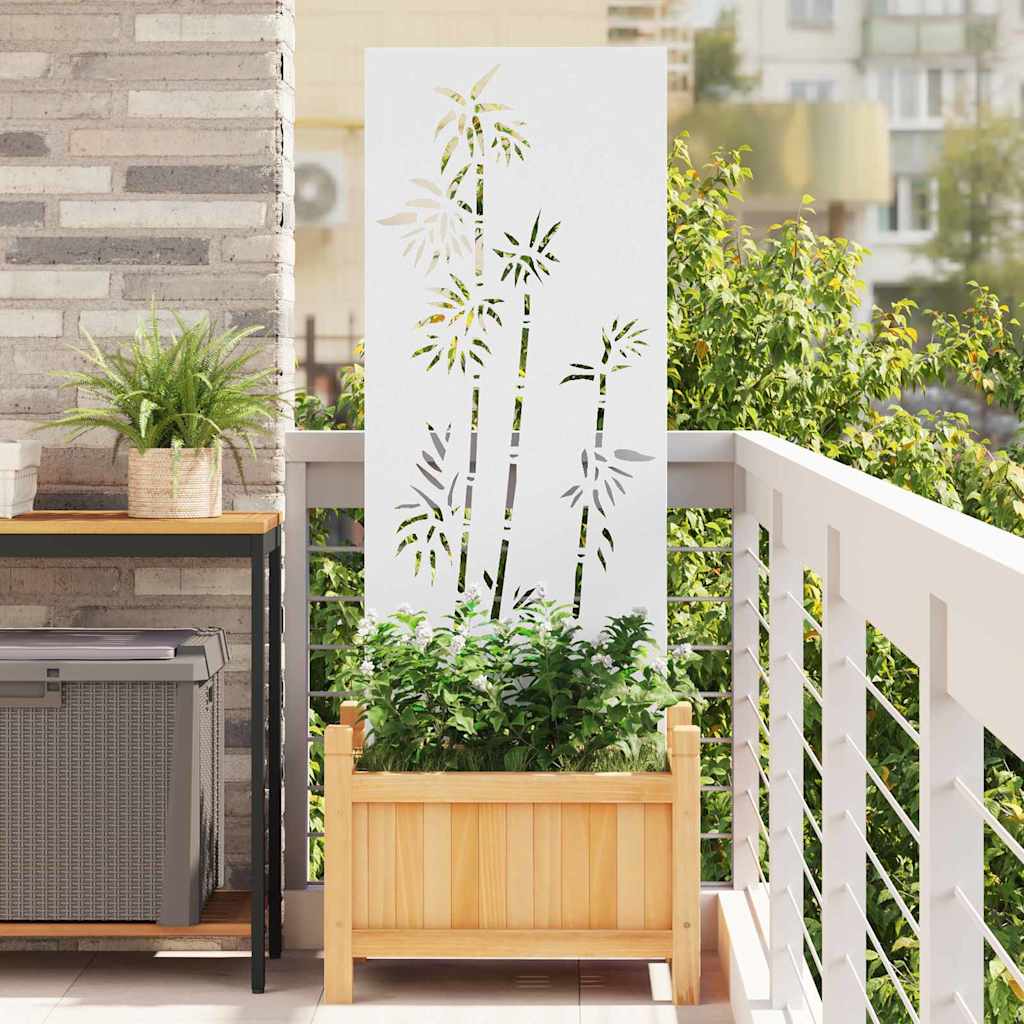 Garten Sichtschutz-Leinwand Weiß