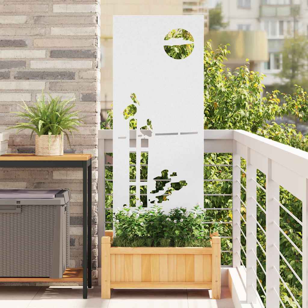 Garten Sichtschutz-Leinwand Weiß