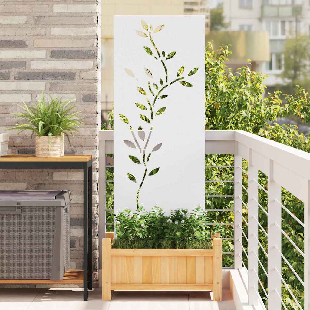 Garten Sichtschutz-Leinwand Weiß