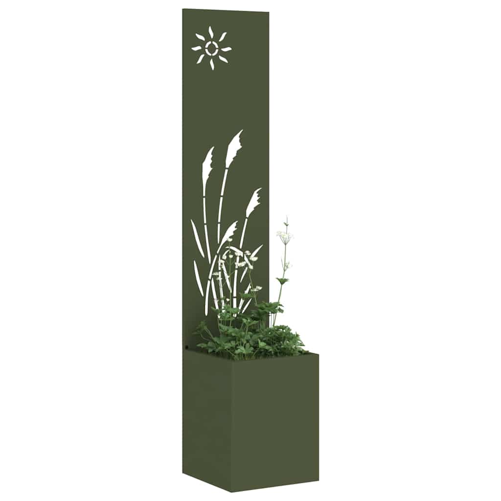 Garten Sichtschutz-Leinwand 32 X 140 Cm Olivgrün