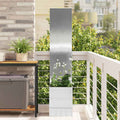 Garten Sichtschutz-Leinwand Silber 32 X 140 Cm Edelstahl