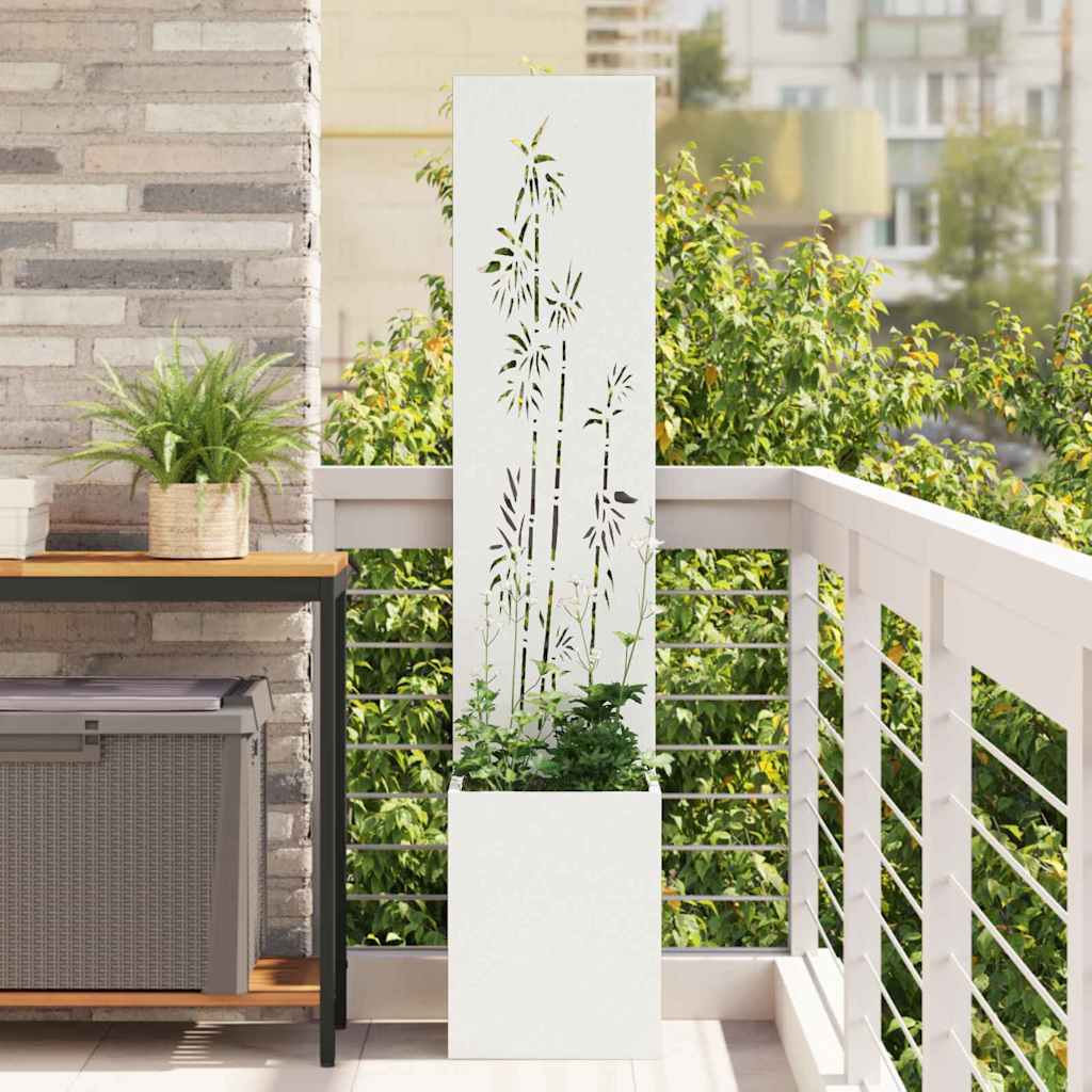 Garten Sichtschutz-Leinwand 32 X 140 Cm Weiß