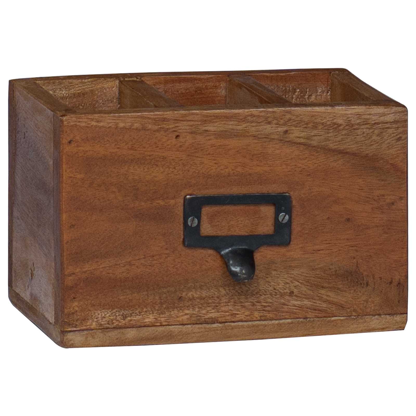 Bleistiftetui Mehrfarbig 18 X 10 X 12 Cm Massives Mahagoni Holz
