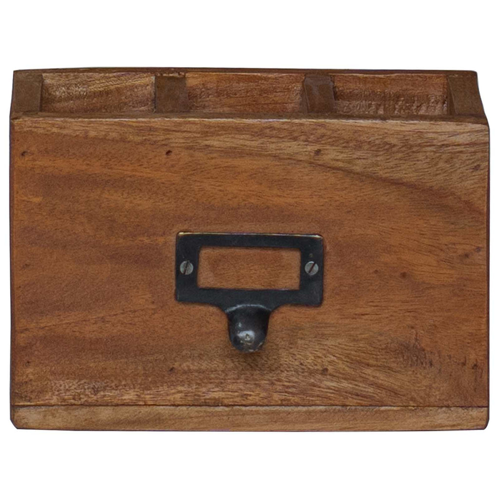 Bleistiftetui Mehrfarbig 18 X 10 X 12 Cm Massives Mahagoni Holz