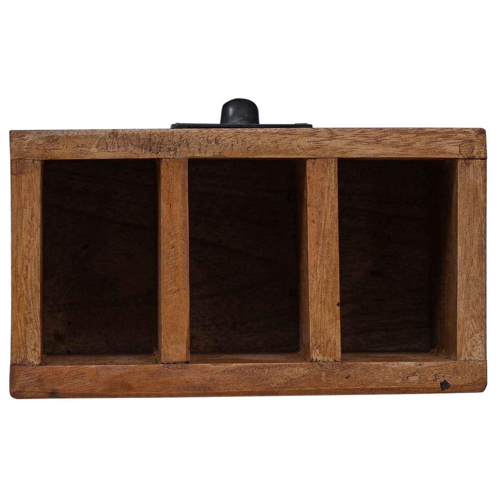 Bleistiftetui Mehrfarbig 18 X 10 X 12 Cm Massives Mahagoni Holz