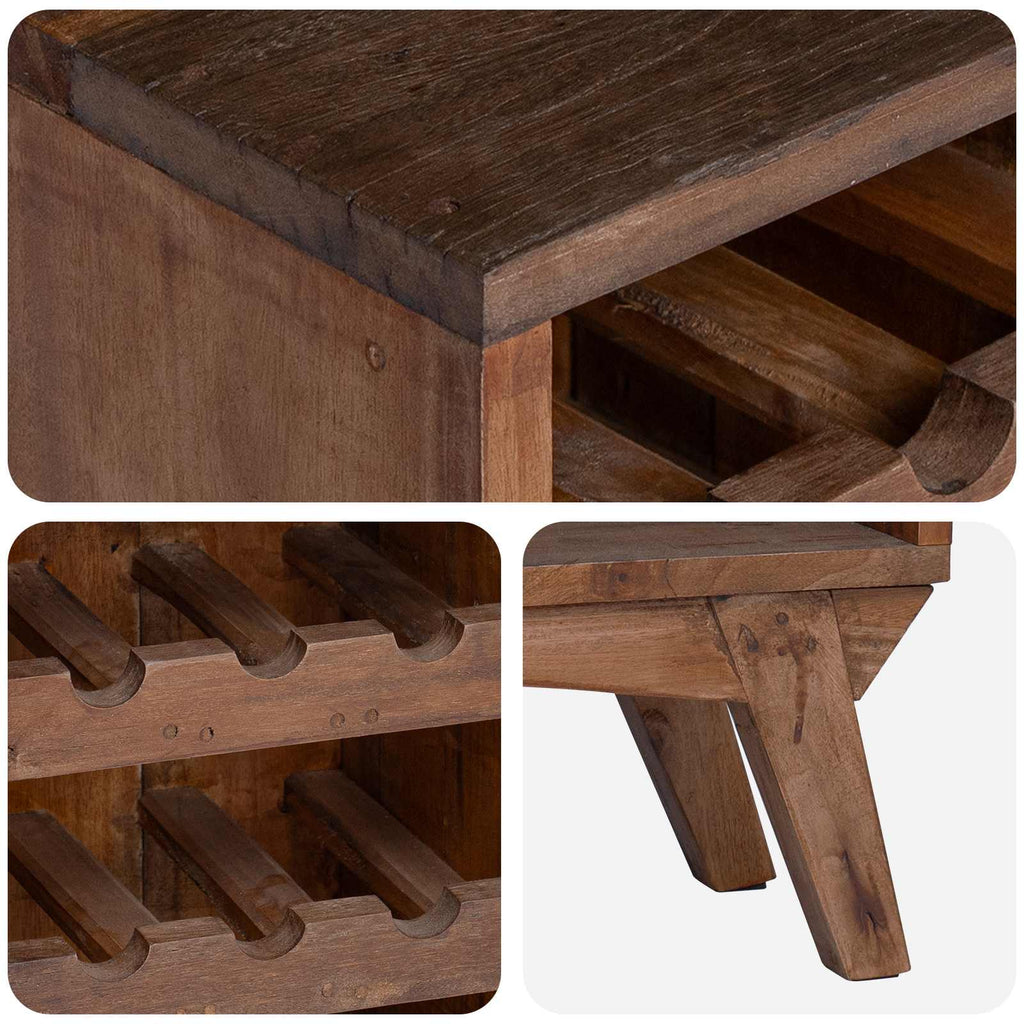 Regal Braun 60 X 30 X 90 Cm Massives Upgecyceltes Holz