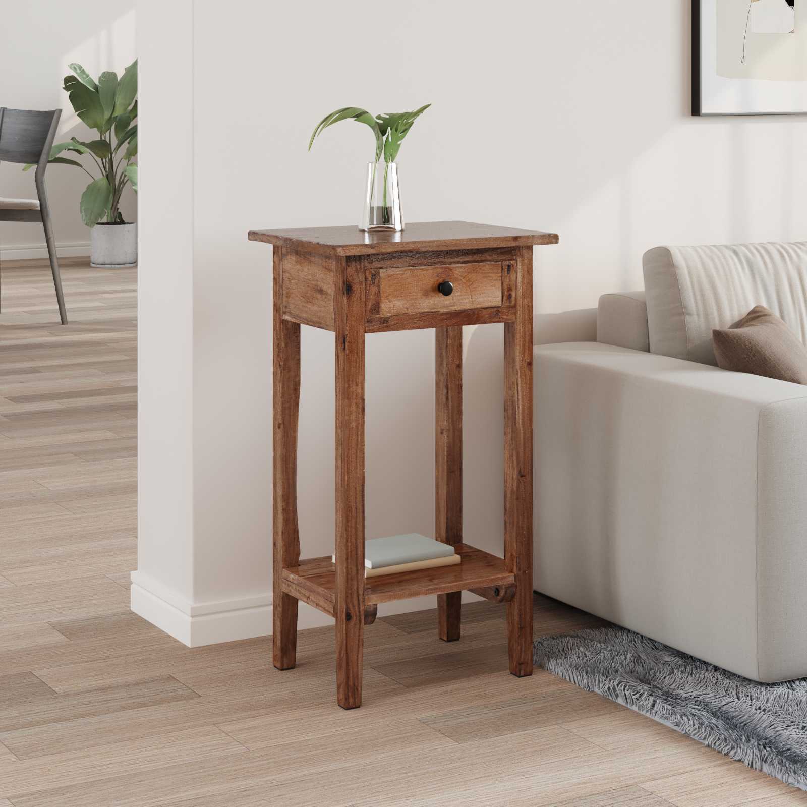 Pflanzenständer Braun 34 X 25 X 52 Cm Mahagoni Holz