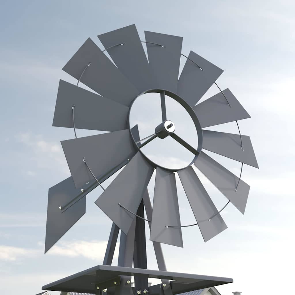 Windmühle Grau 84 X 68 X 245 Cm Eisen