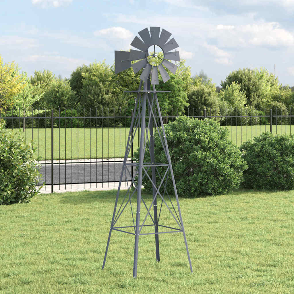Windmühle Grau 84 X 68 X 245 Cm Eisen