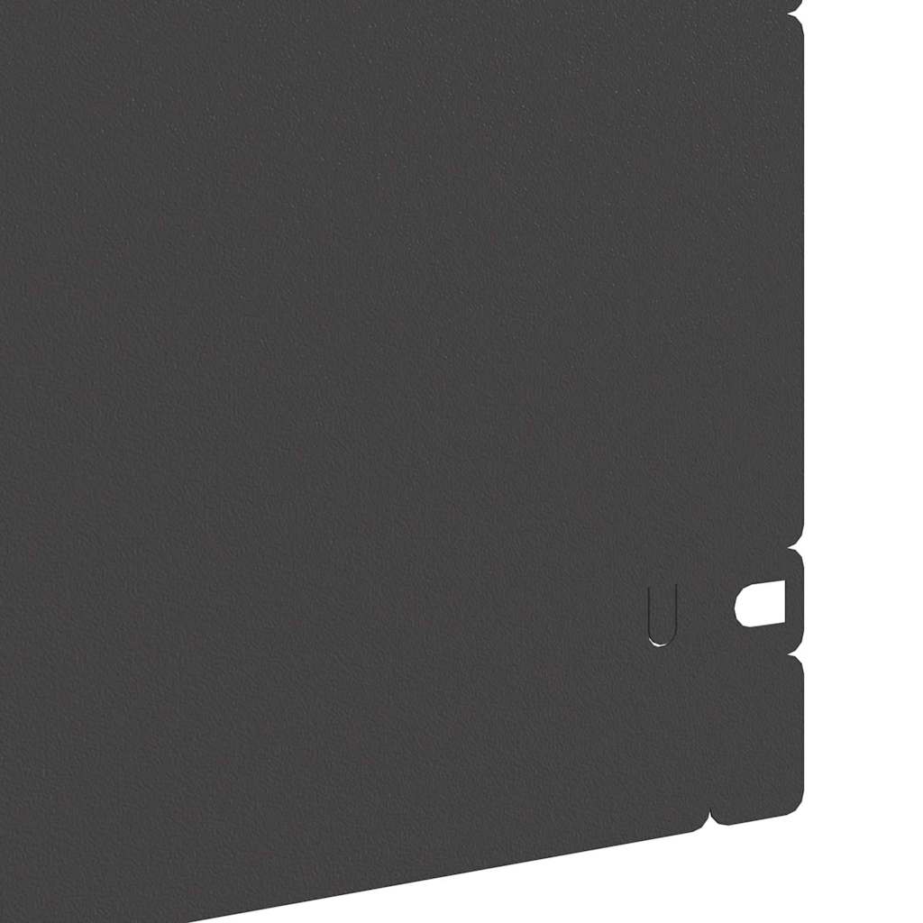 Rasenkanten 10 Pcs 103 X 0,05 X 22 Cm Stahl Schwarz
