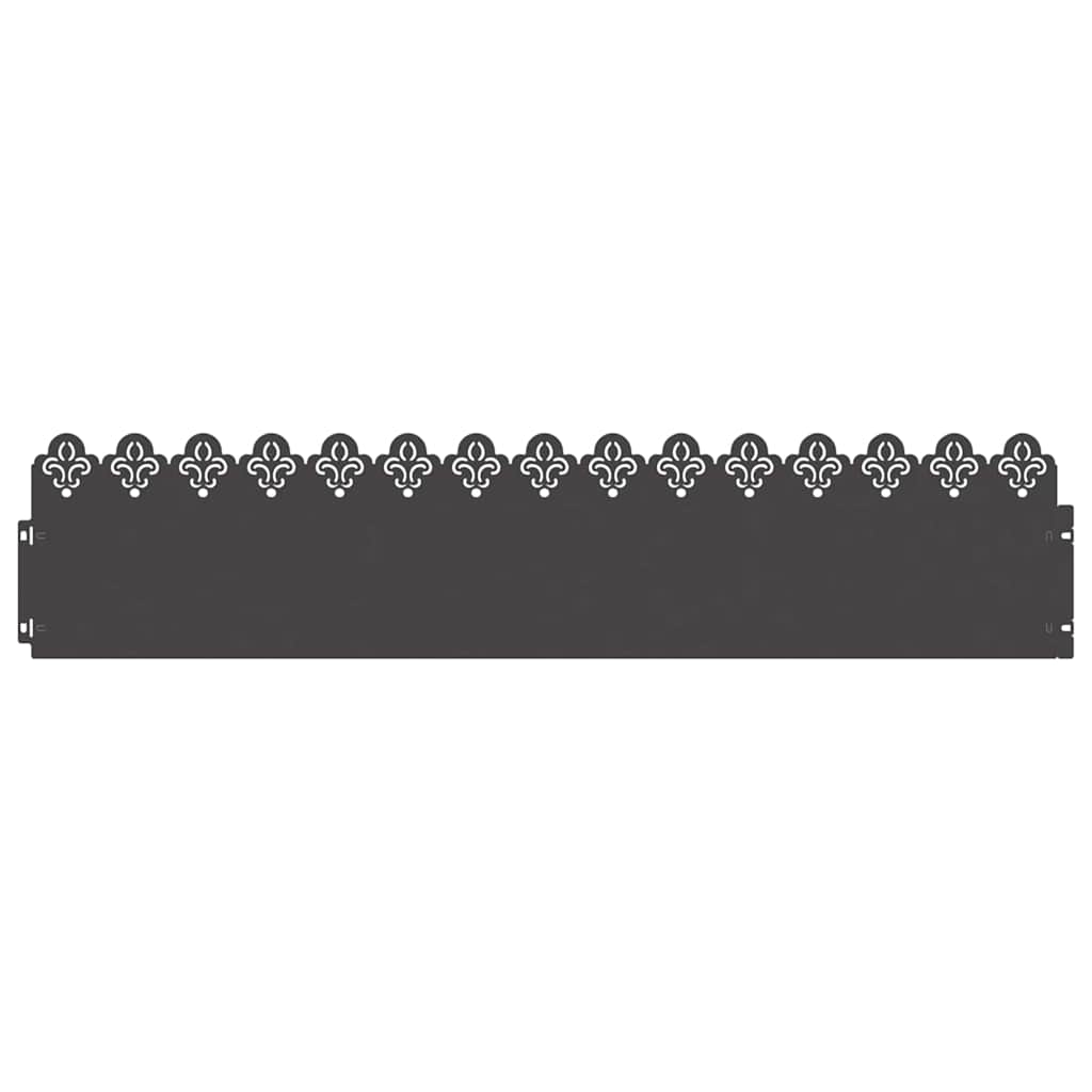 Rasenkanten 10 Pcs 103 X 0,05 X 22 Cm Stahl Schwarz