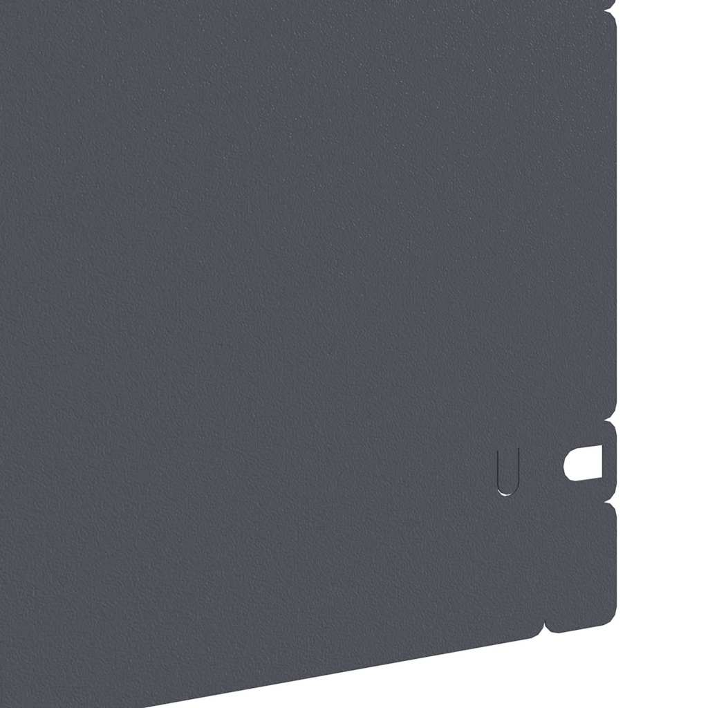 Rasenkanten 10 Pcs 103 X 0,05 X 22 Cm Stahl Anthrazit