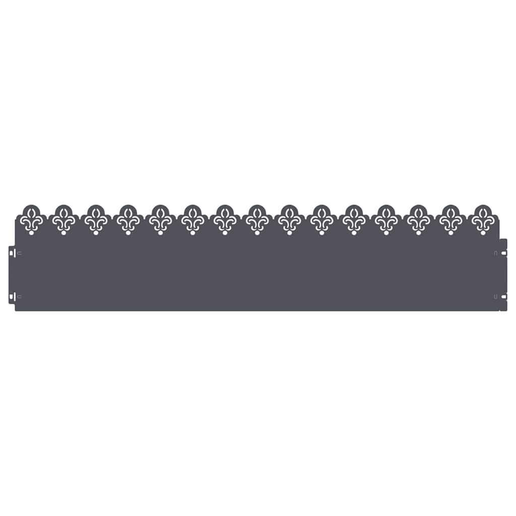 Rasenkanten 10 Pcs 103 X 0,05 X 22 Cm Stahl Anthrazit