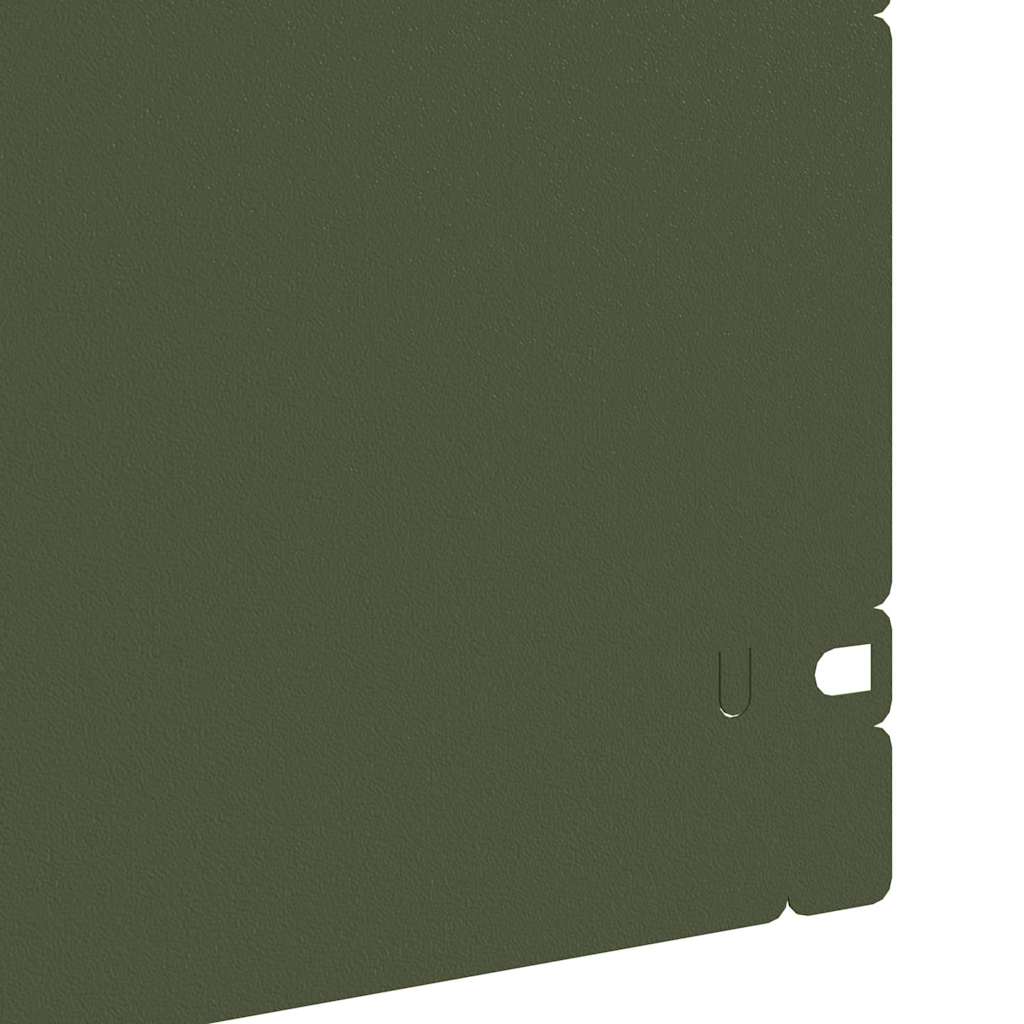 Rasenkanten 10 Pcs Olive Grün 103 X 0,05 X 22 Cm Stahl Olivgrün