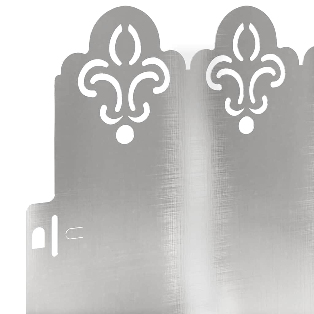 Rasenkanten 10 Pcs Silber 103 X 0,05 X 22 Cm Edelstahl