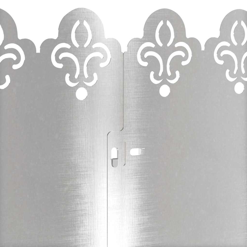 Rasenkanten 10 Pcs Silber 103 X 0,05 X 22 Cm Edelstahl