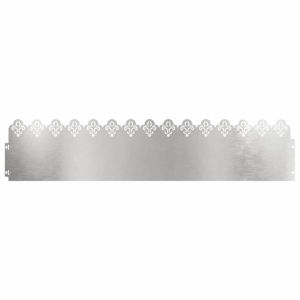 Rasenkanten 10 Pcs Silber 103 X 0,05 X 22 Cm Edelstahl
