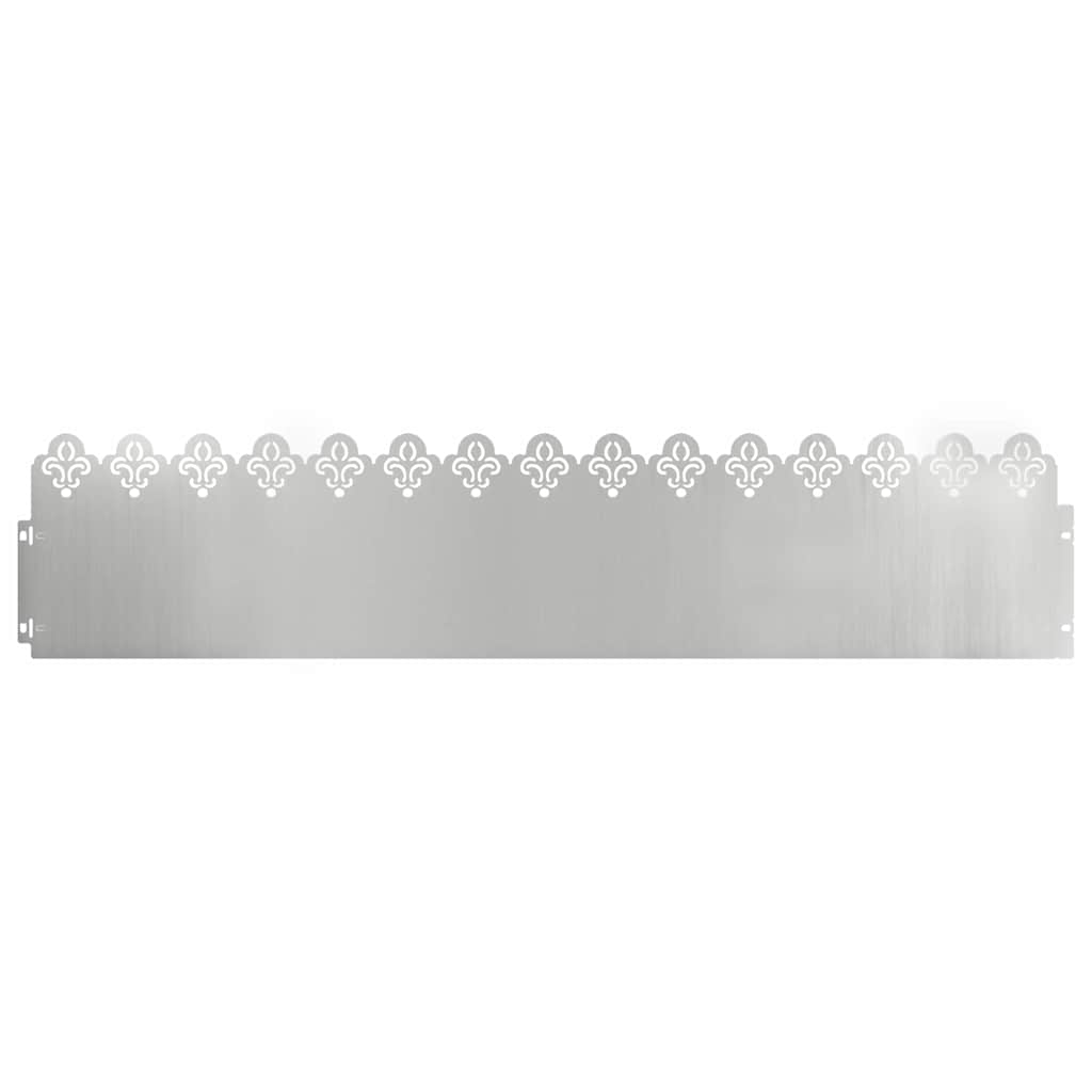 Rasenkanten 10 Pcs Silber 103 X 0,05 X 22 Cm Verzinkter Stahl
