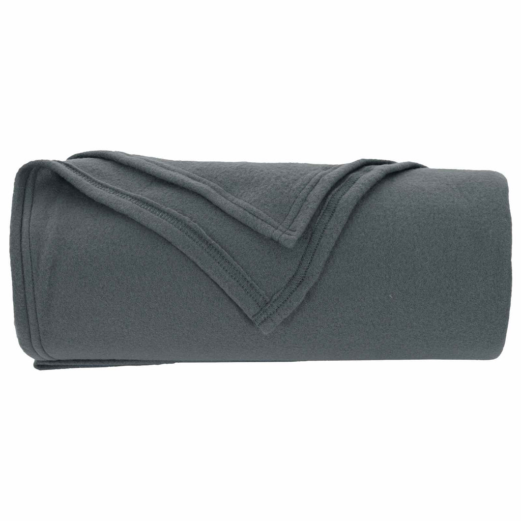 Überwurfdecke 170 X 130 Cm Fleece Dunkelgrau