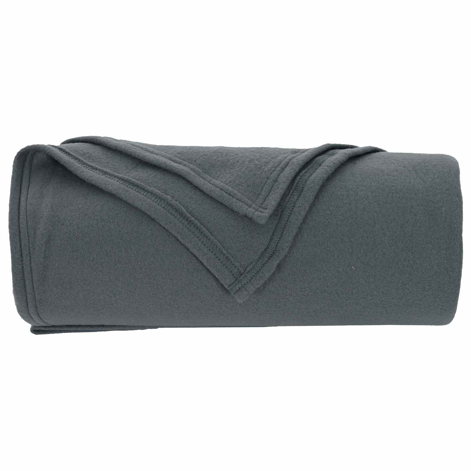 Überwurfdecke 170 X 130 Cm Fleece Dunkelgrau