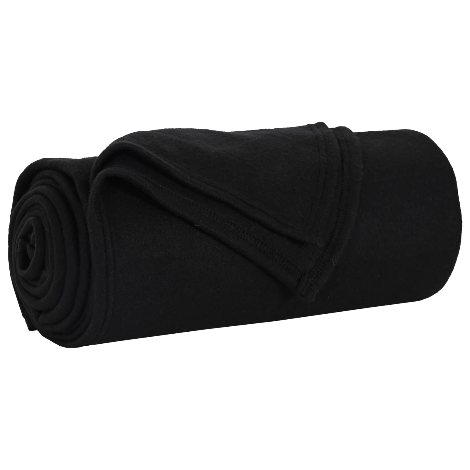 Überwurfdecke 170 X 130 Cm Fleece Schwarz