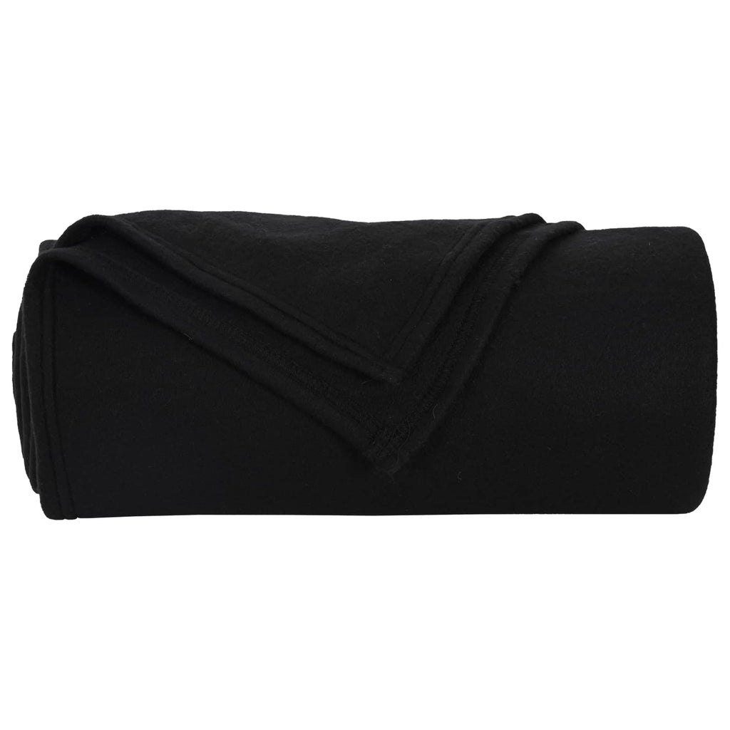 Überwurfdecke 170 X 130 Cm Fleece Schwarz