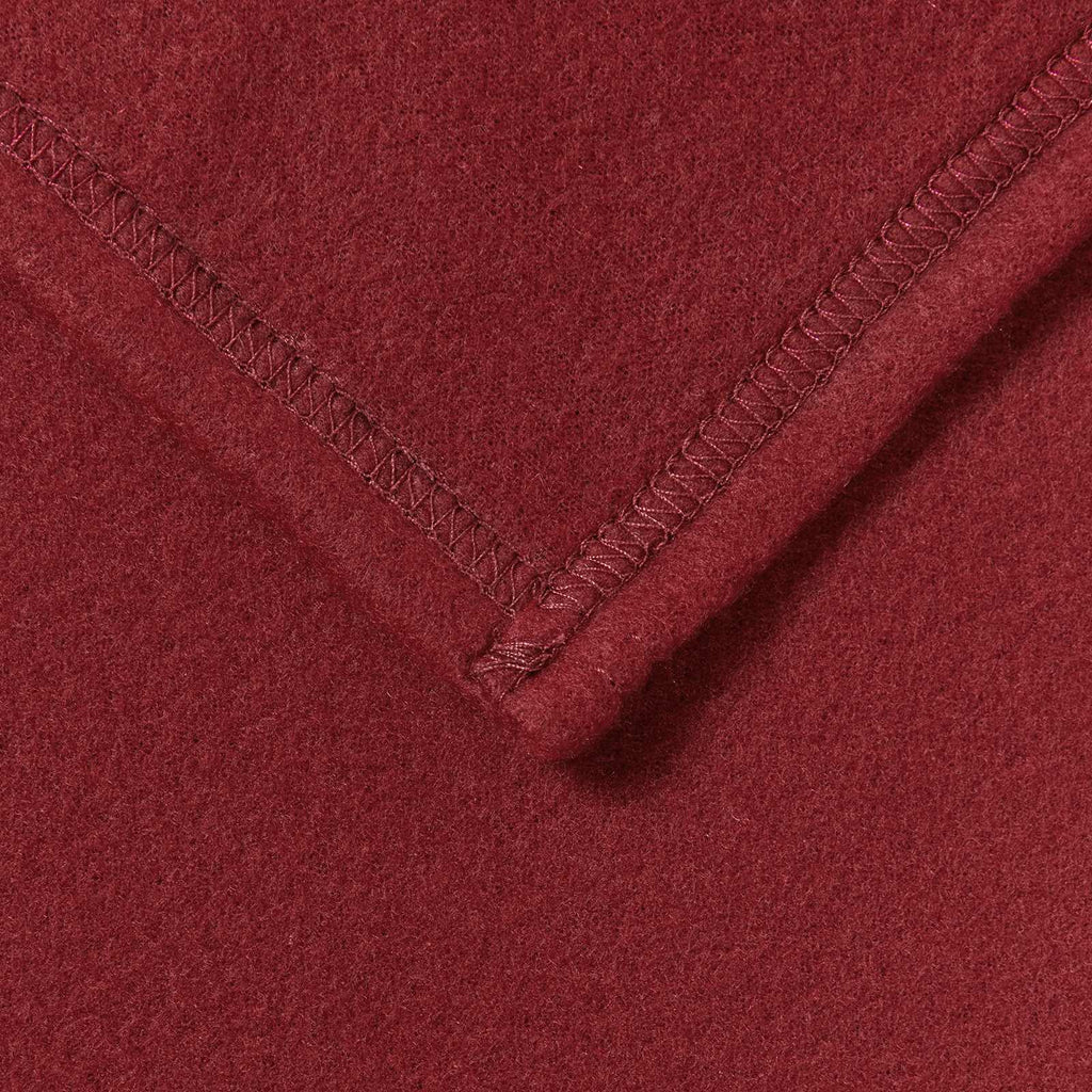 Überwurfdecke 170 X 130 Cm Fleece Bordeauxrot