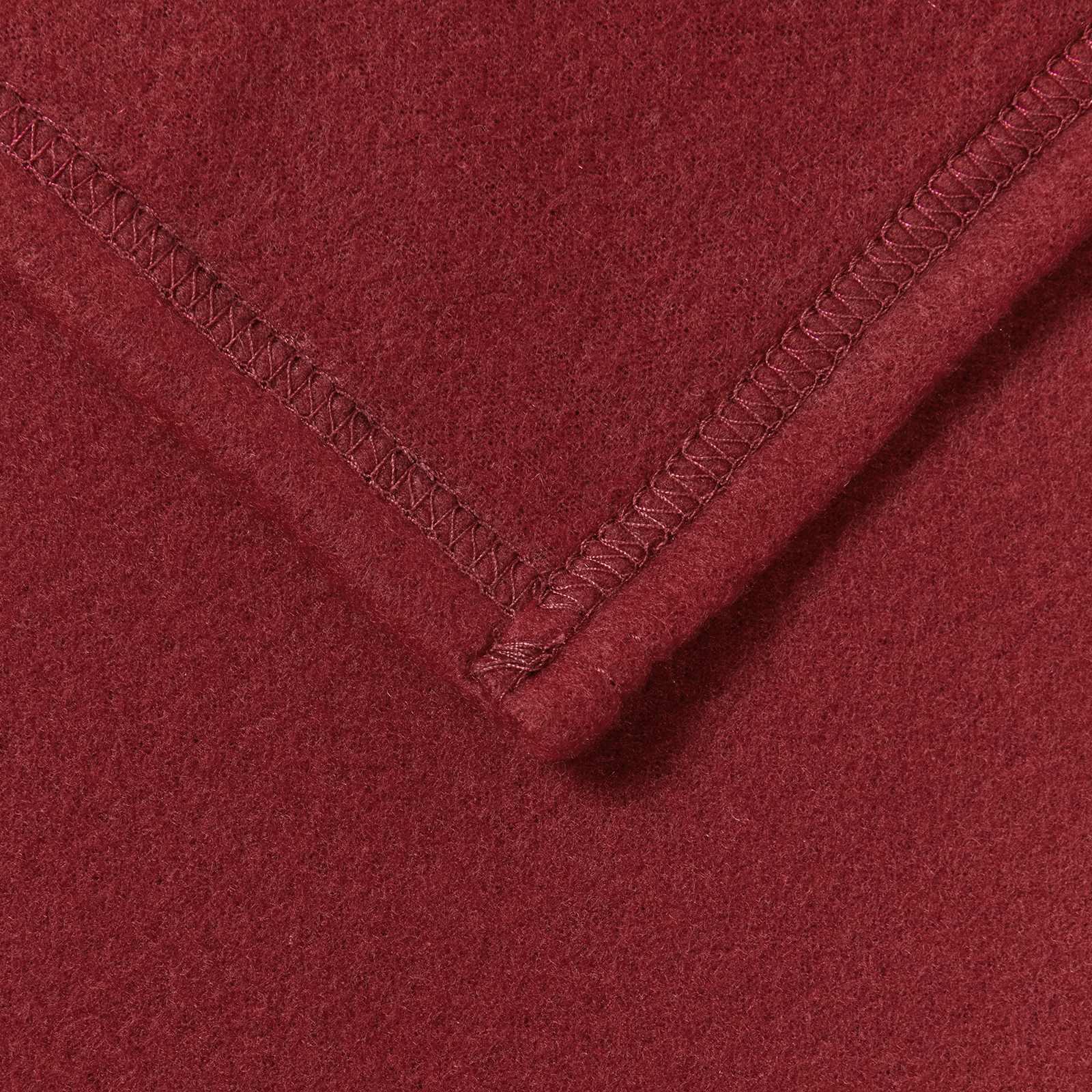 Überwurfdecke 170 X 130 Cm Fleece Bordeauxrot
