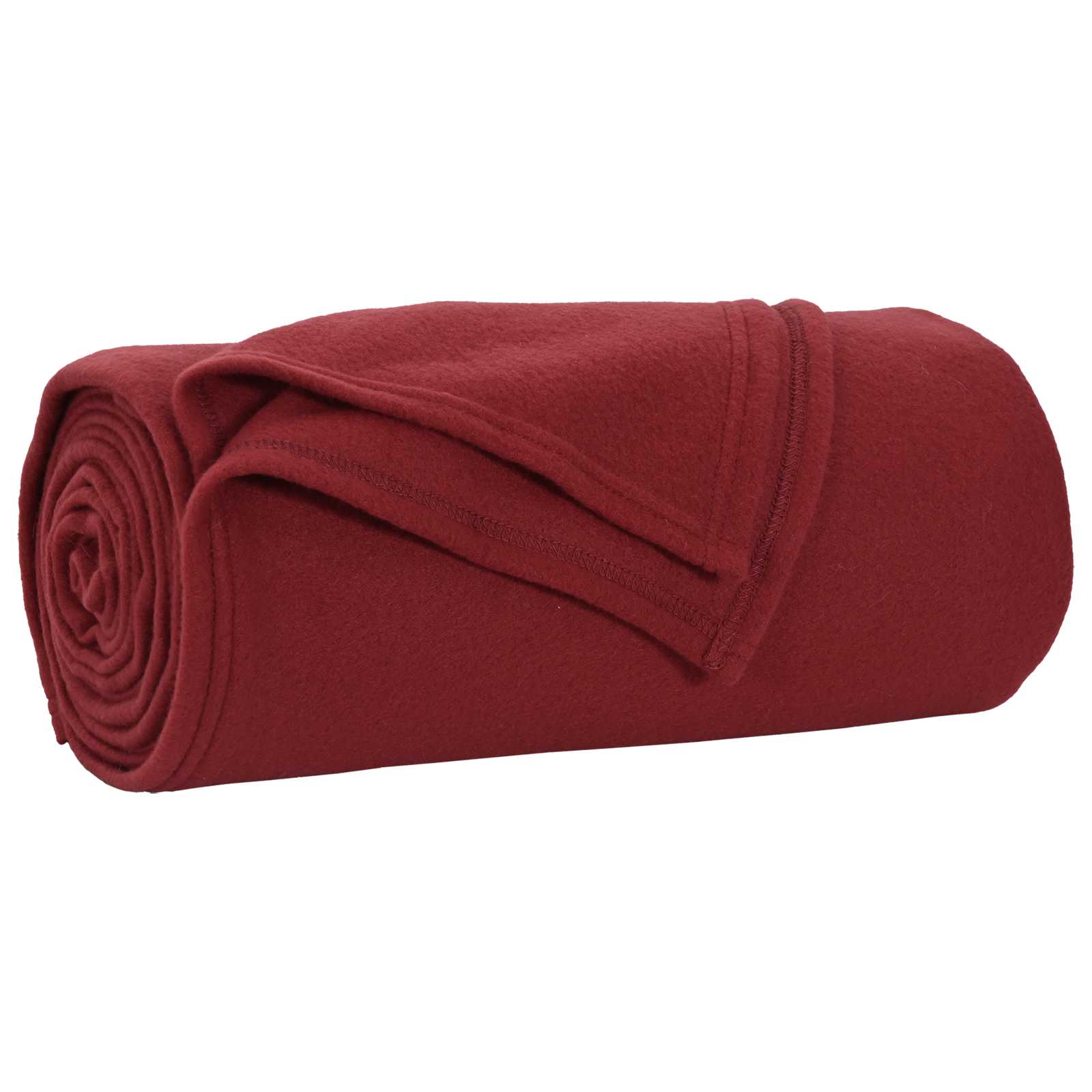 Überwurfdecke 170 X 130 Cm Fleece Bordeauxrot