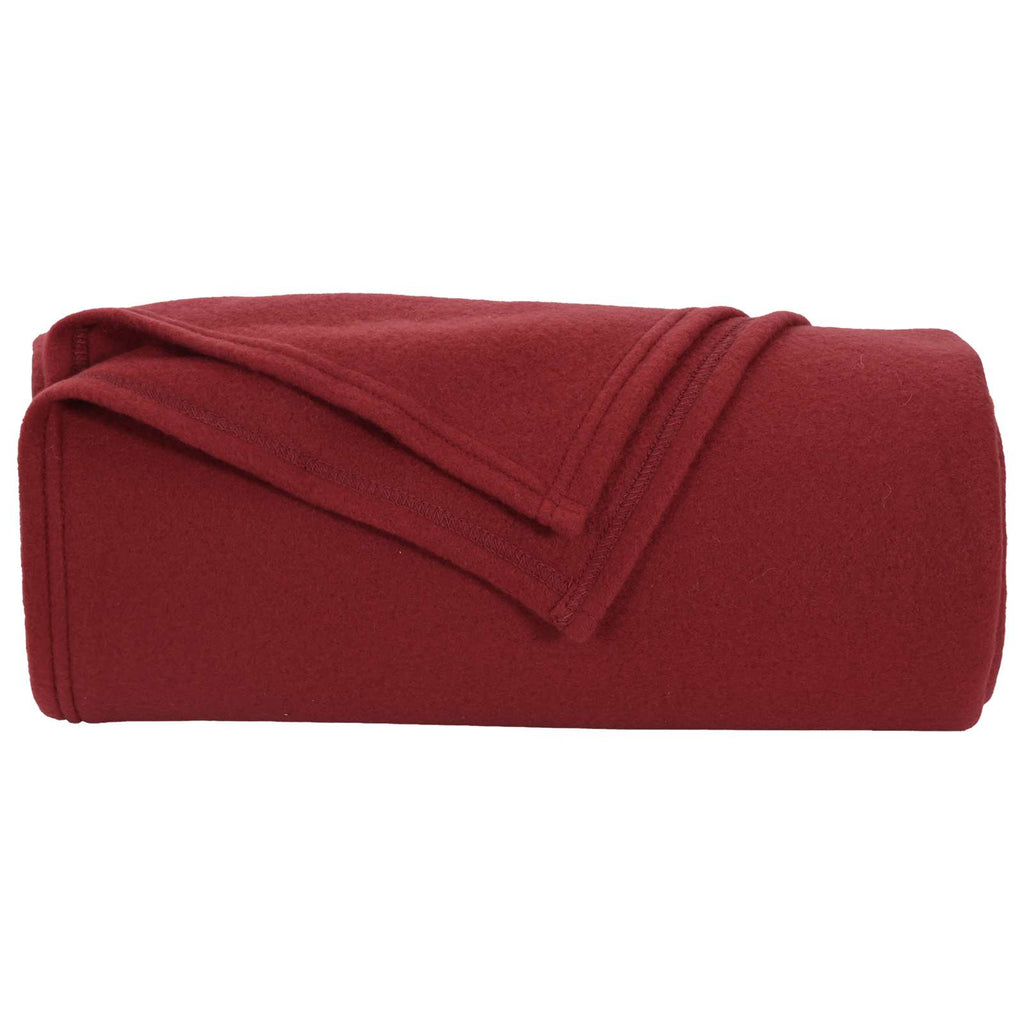 Überwurfdecke 170 X 130 Cm Fleece Bordeauxrot