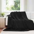 Überwurfdecke 170 X 130 Cm Fleece Schwarz