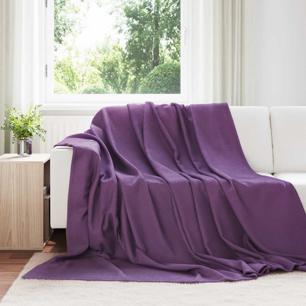 Überwurfdecke 170 X 130 Cm Fleece Lila