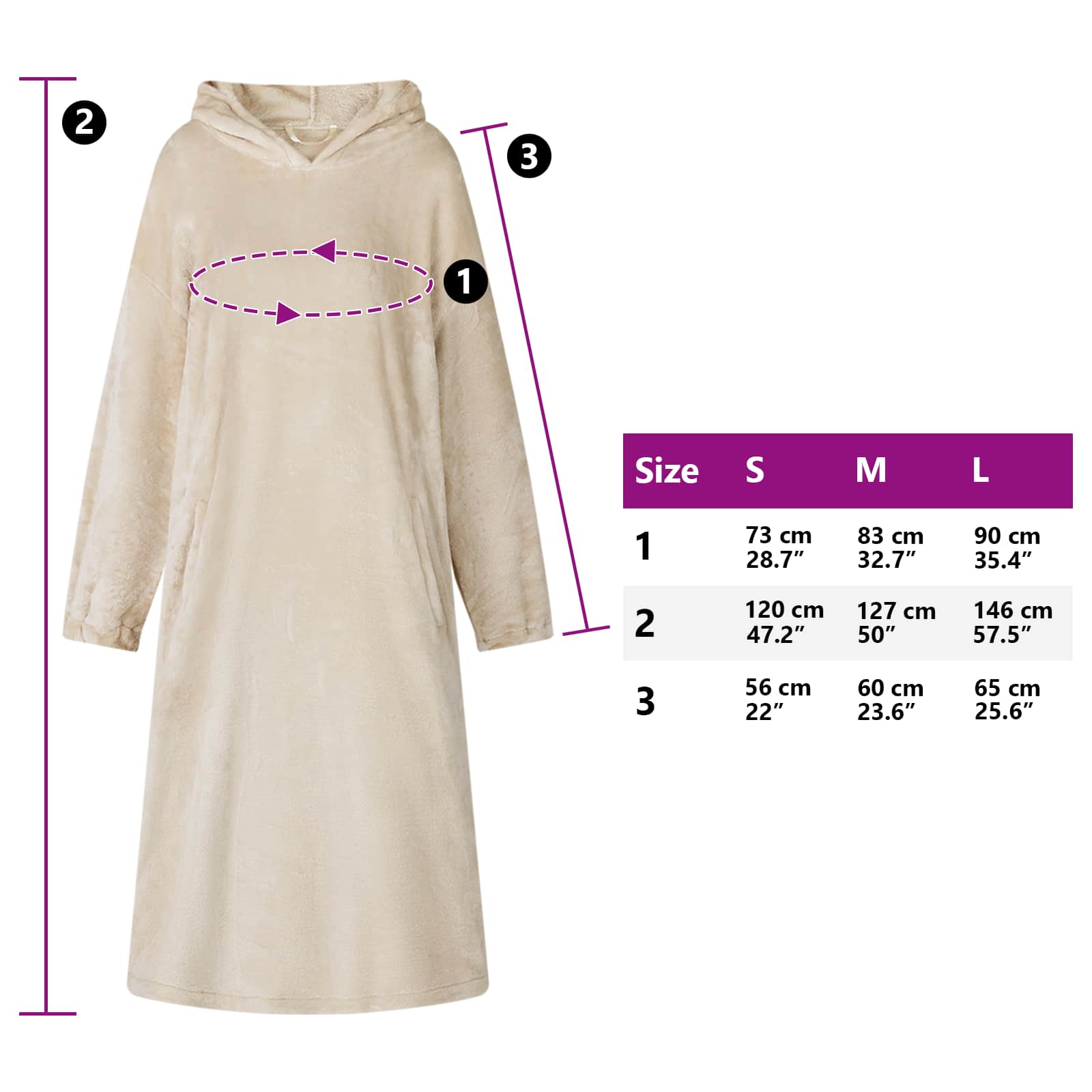 Decken-Hoodie Flanell