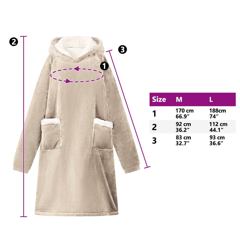 Decken-Hoodie Fleece Und Flanell