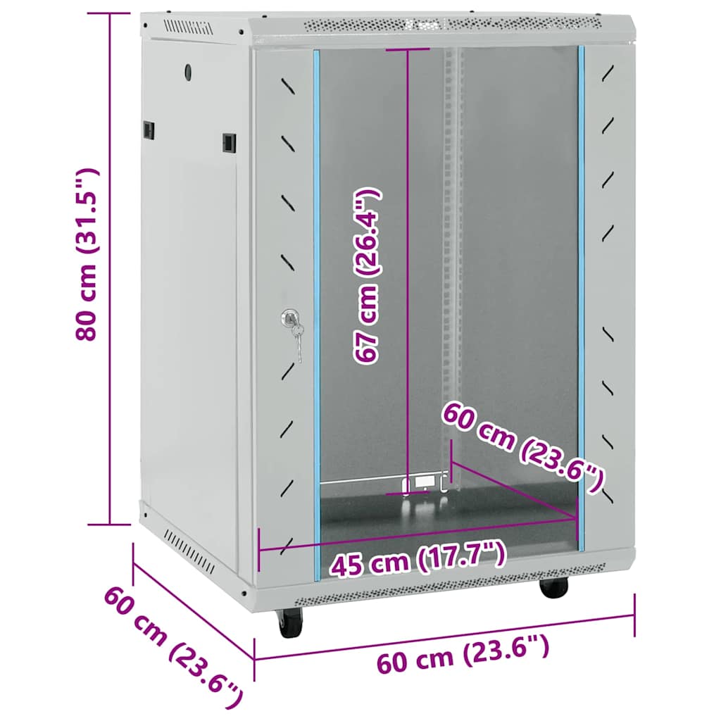 Netzwerkschrank Mit Speicher 60 X 60 X 80 Cm Stahl