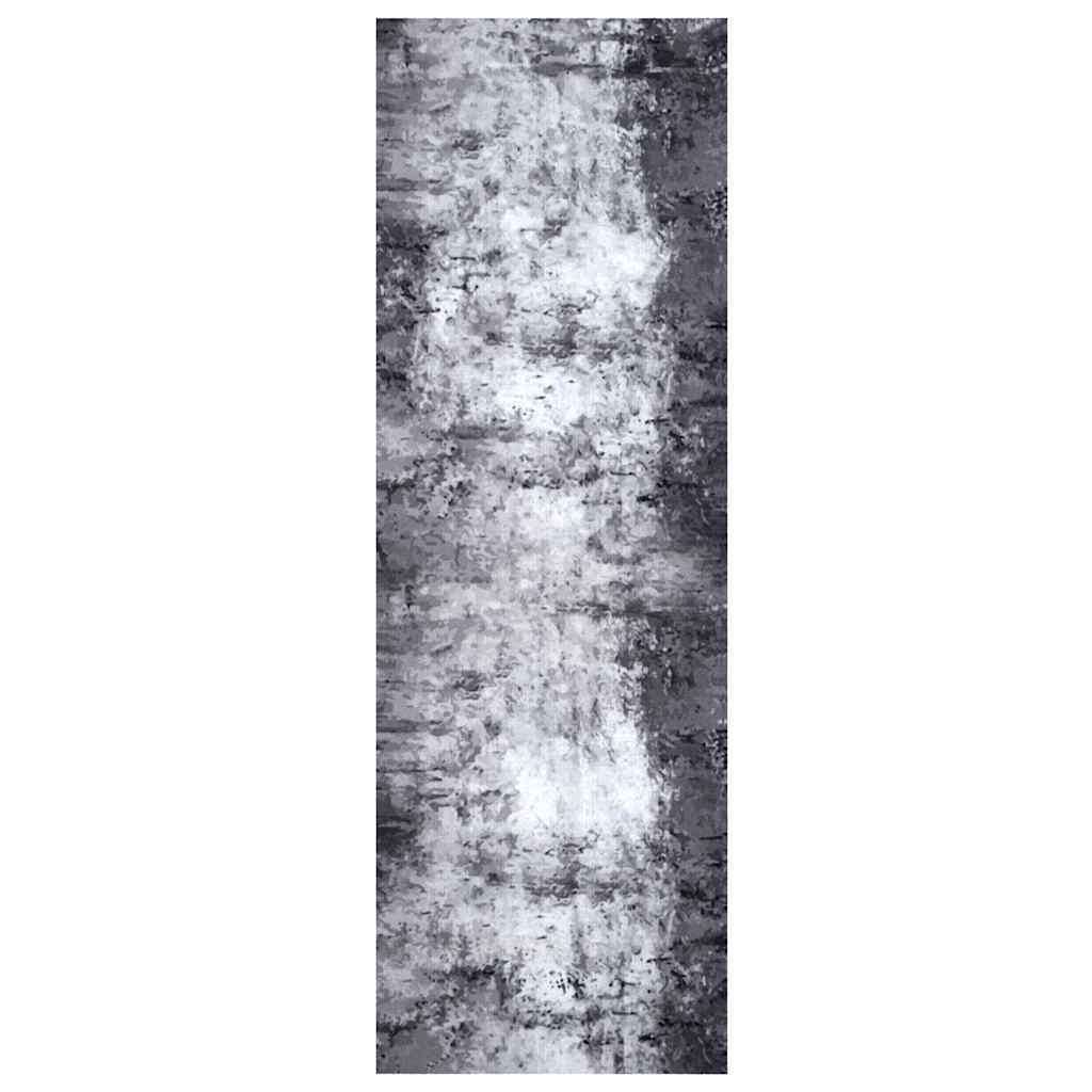 Küchen Teppich Grau 180 X 60 Cm Samt Raues Beton