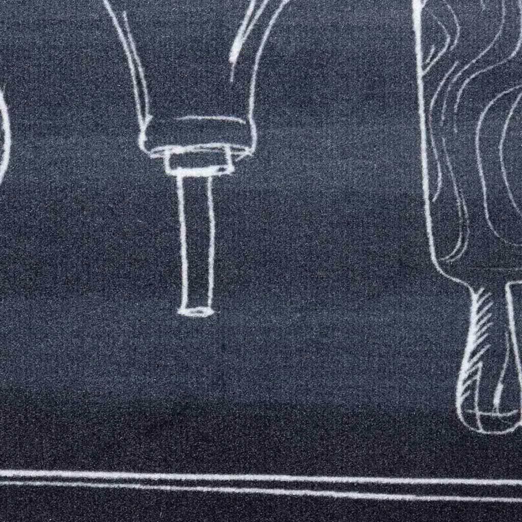 Küchen Teppich Schwarz 150 X 45 Cm Samt Küchenbereich Des Kochs