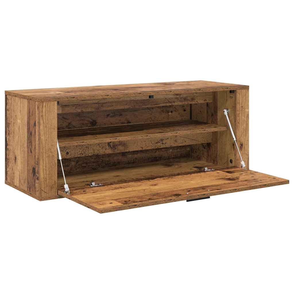 Schuhschrank Mit Regal 100 X 35 X 38 Cm Holzwerkstoff