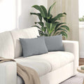 Sofakissen 2 Pcs 50 X 30 Cm Stoff Hellgrau