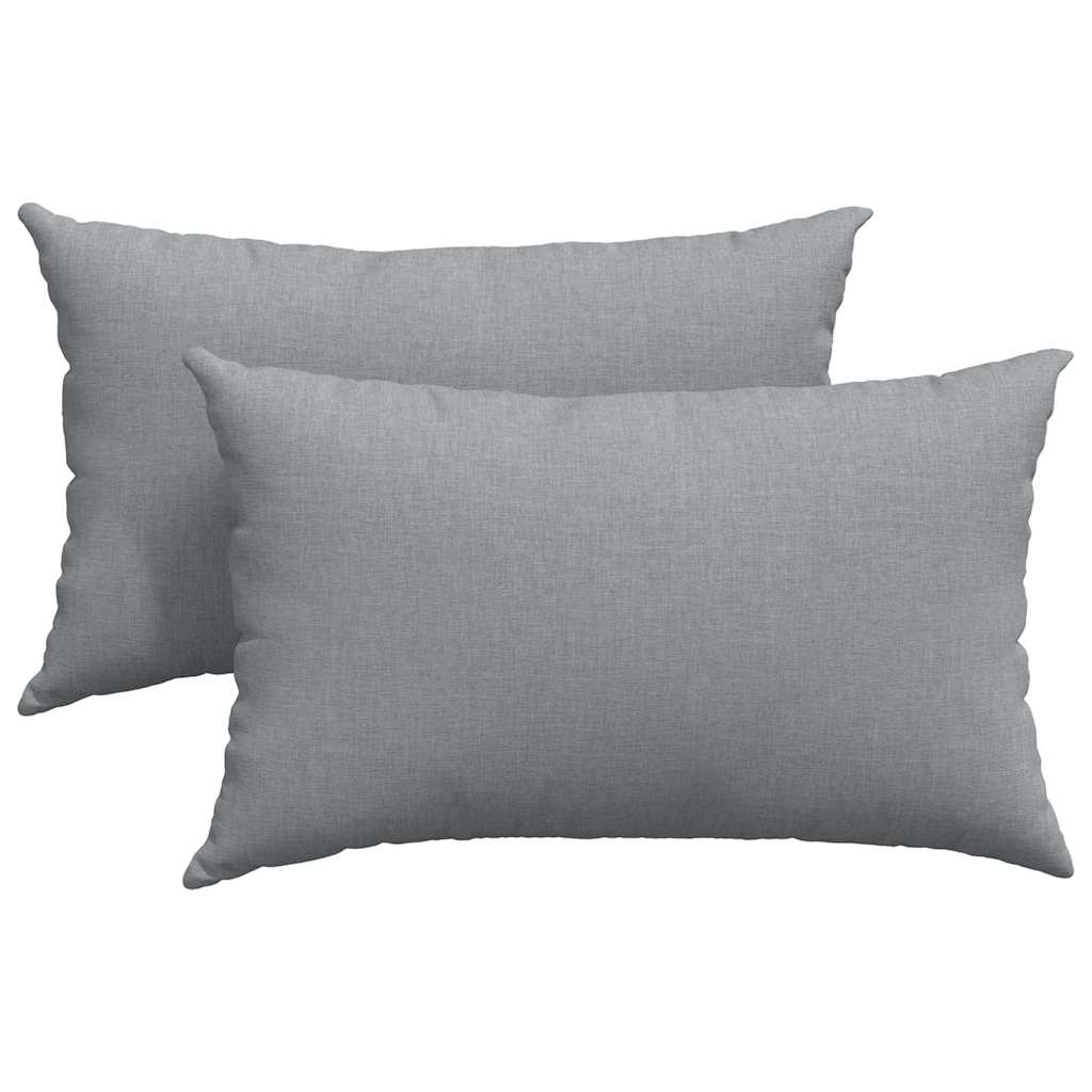 Sofakissen 2 Pcs 50 X 30 Cm Stoff Hellgrau