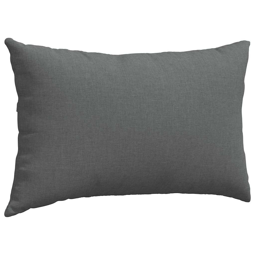 Sofakissen 2 Pcs 50 X 30 Cm Stoff Dunkelgrau