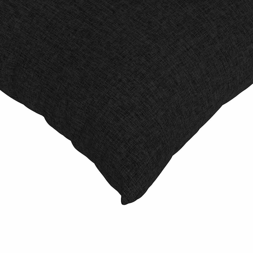 Sofakissen 2 Pcs 50 X 30 Cm Stoff Schwarz