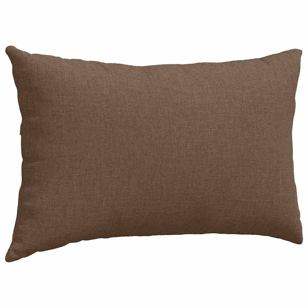 Sofakissen 2 Pcs 50 X 30 Cm Stoff Braun