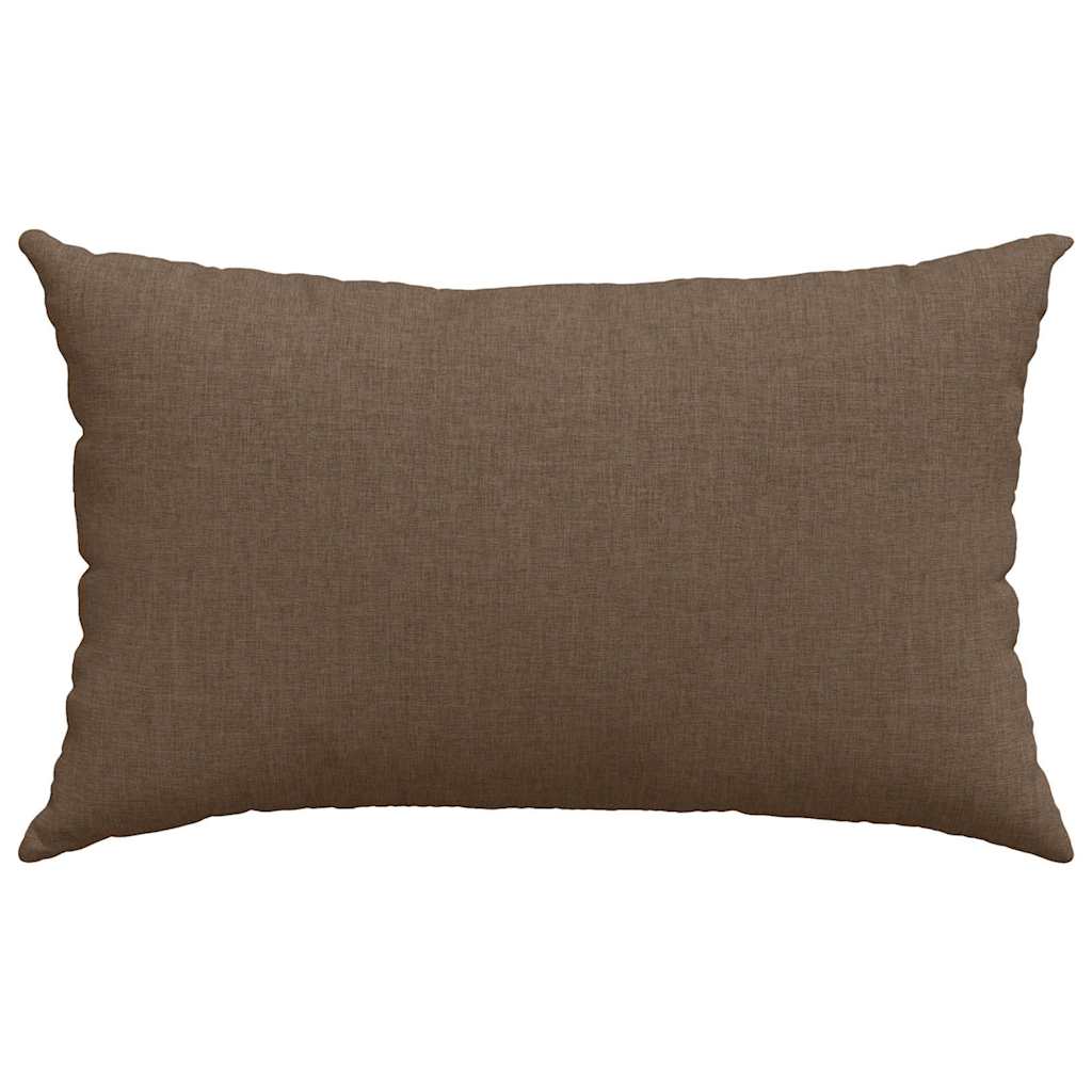 Sofakissen 2 Pcs 50 X 30 Cm Stoff Braun